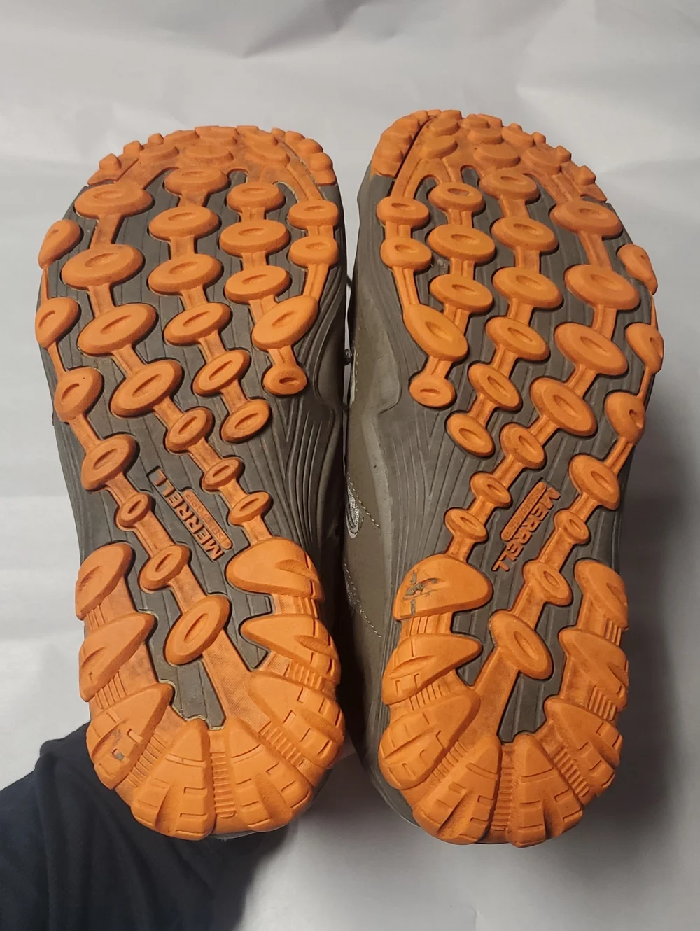 Merrell Chameleon 7 Mid Lace-Up Waterproof Kids' Gray and Orange Trail Boot 3